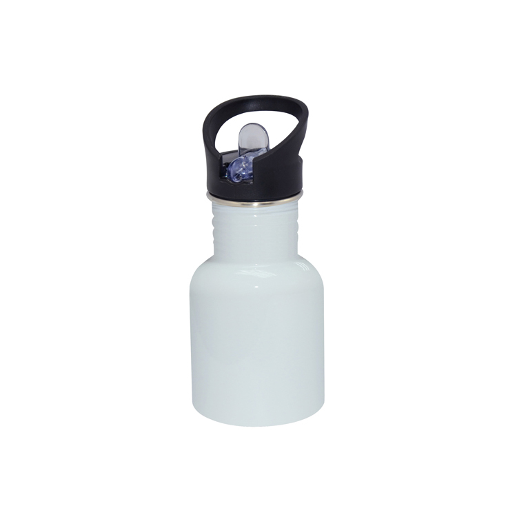 STAINLESS STEEL WATER BOTTLE  WITH STRAW TOP