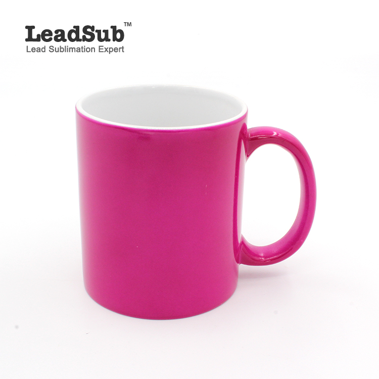 11oz glossy color changing ceramic mug
